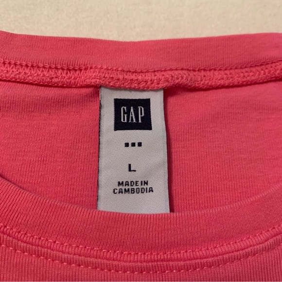 GAP bright pink logo tee, short sleeve t-shirt L - Picture 2 of 9